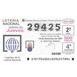 Sorteo 101 de 1997