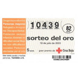 2003. Sorteo del Oro de la...