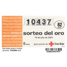 2003. Sorteo del Oro de la...