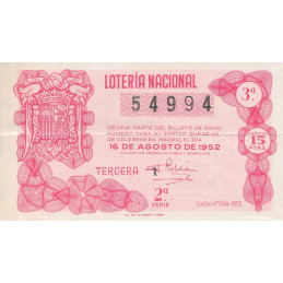 Sorteo 23 de 1952