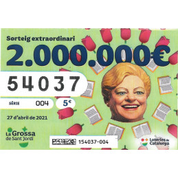 2021. Grossa de Sant Jordi