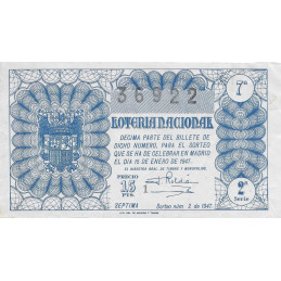 Sorteo 2 de 1947