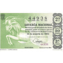 Sorteo 2 de 1964