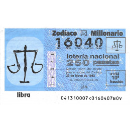 Sorteo 41 de 1993. Libra