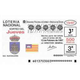 Sorteo 13 de 1997