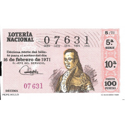 Sorteo 5 de 1971