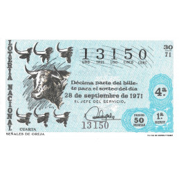 Sorteo 30 de 1971