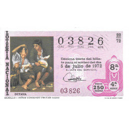 Sorteo 22 de 1972