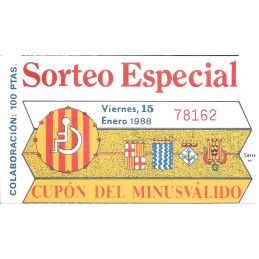 1988. Cupón del Minusválido