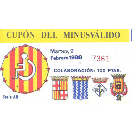 1988. Cupón del Minusválido
