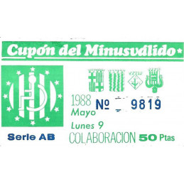 1988. Cupón del Minusválido
