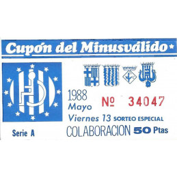 1988. Cupón del Minusválido
