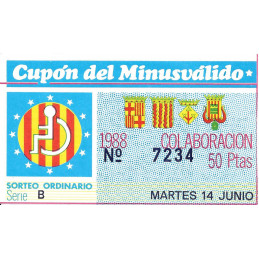 1988. Cupón del Minusválido