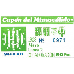 1988. Cupón del Minusválido