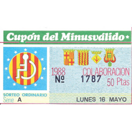 1988. Cupón del Minusválido