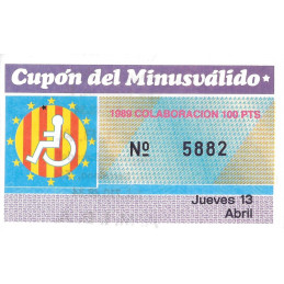 1989. Cupón del Minusválido