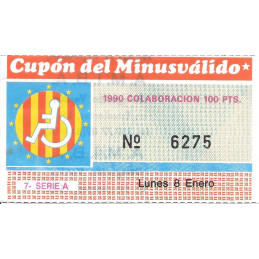 1990. Cupón del Minusválido