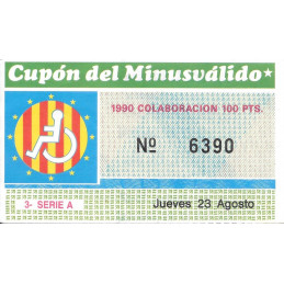 1990. Cupón del Minusválido