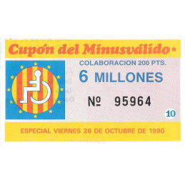 1990. Cupón del Minusválido