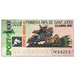 1987. Primera Rifa San Jordi