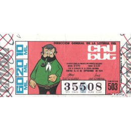 1970. Lotería del Chubut....