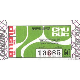 1971. Lotería del Chubut....