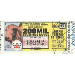 1968. Lotería do Brasil....