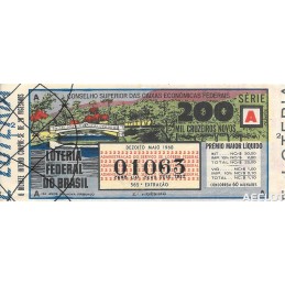 1968. Lotería do Brasil....