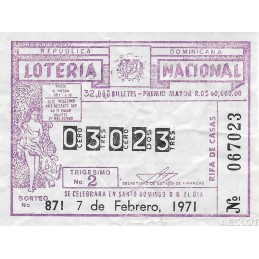 1971. Lotería Republica...
