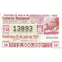 1969. Lotería Nacional para...