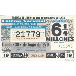 1970. Lotería Nacional para...