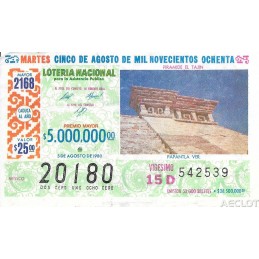 1980. Lotería Nacional para...