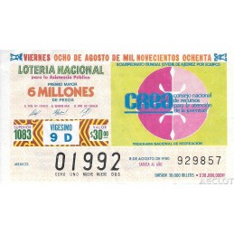1980. Lotería Nacional para...