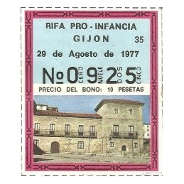 1977. Rifa Pro-Infancia. Gijón